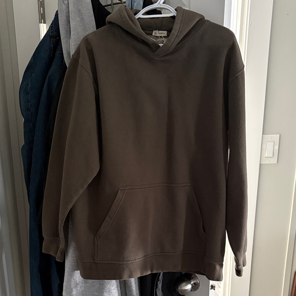 Men's Hooded Pullover Sweatshirt - Brown